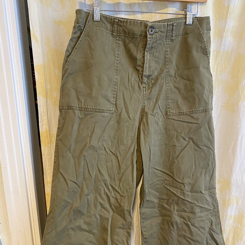 Wide Leg Green Pants
